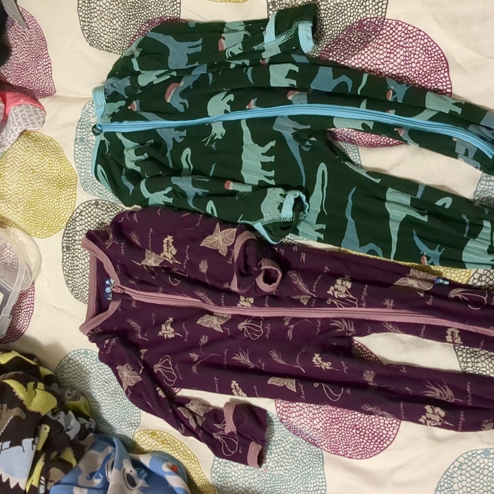 Kicker Pants zipper footies 6-9m bundle set